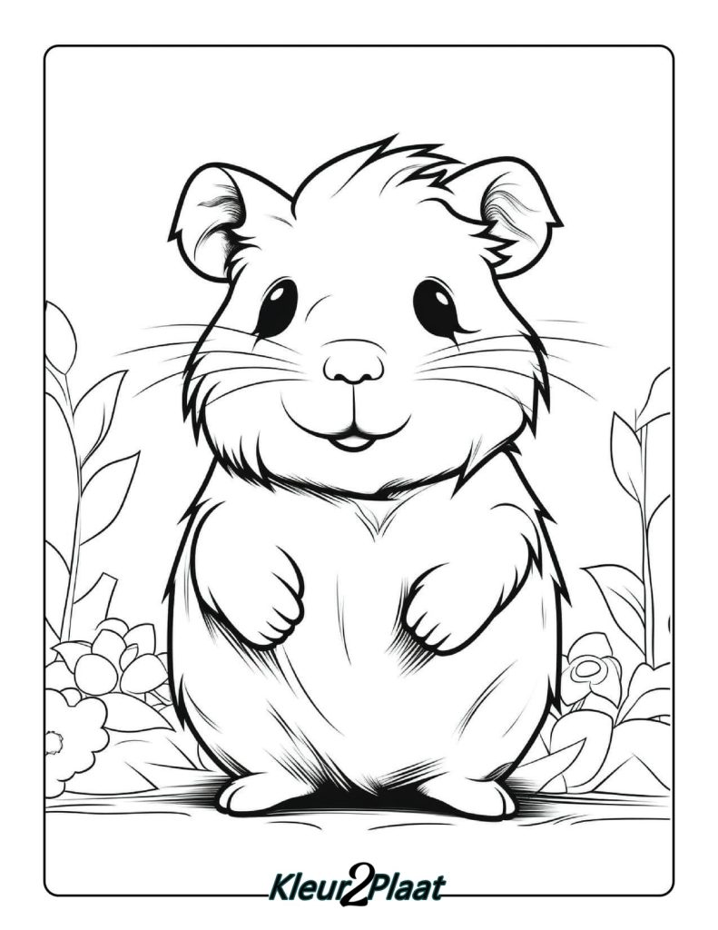 Kleurplaat Hamster. 7 Unieke Dierentekeningen – Print