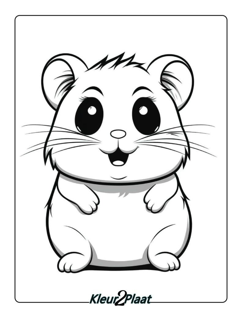 Kleurplaat Hamster. 7 Unieke Dierentekeningen – Print