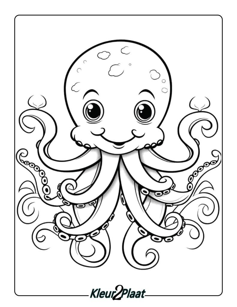 Gelukkige langarmige octopus