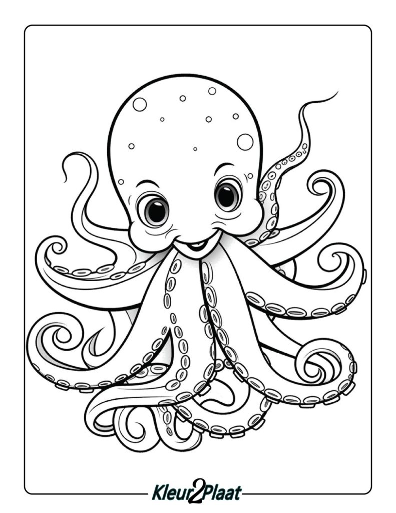 Octopus Kleurplaten. 24 Octopus Tekeningen – Afdrukken